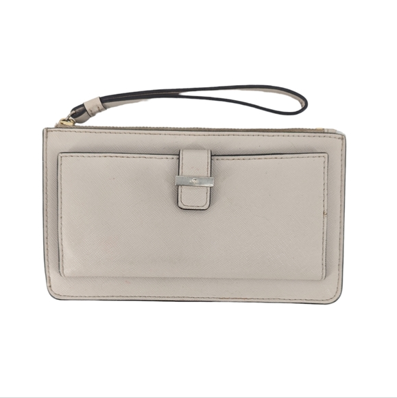 Kate Spade New York Cedar Street Karoliner Wristlet Crisp Linen - Picture 2 of 12